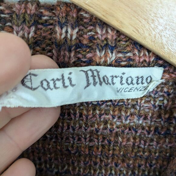 Vtg Wool Cardigan Sweater L Brown 90s Plaid Chunky Knit Button Pocket Heritage - Picture 10 of 14